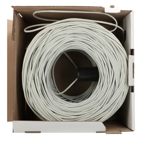 Extralink CAT5E FTP (F/UTP) Interní | Síťový kabel s krouceným párem | 305M Rodzaj ekranowania kablaF/UTP