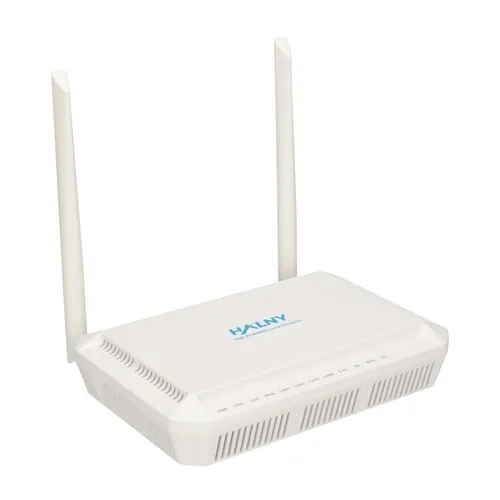 ONT HALNy HL-4GMV4, GPON ONT B+ SC/APC, AC Wave2, Dual Band 2x2 MIMO, 4x RJ45 1000Mb/s, 1x RJ11 Maksymalna prędkość transmisji bezprzewodowej1200 Mb/s