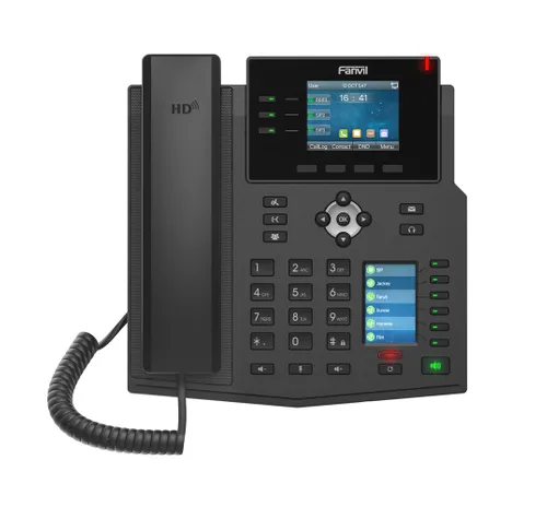 Fanvil X4U | Telefono VoIP | IPV6, audio HD, RJ45 1000 Mb/s PoE, doppio schermo LCD BluetoothTak