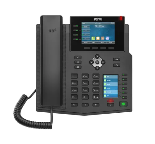 Fanvil X5U | Telefono VoIP | IPV6, audio HD, RJ45 1000 Mb/s PoE, doppio schermo LCD BluetoothTak