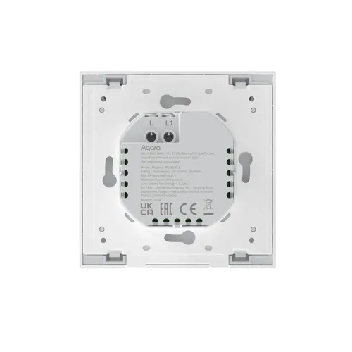 Aqara Wall Single Switch H1 | Schaltmodul | ohne Neutral, Zigbee 3.0, EU, WS-EUK01 Głębokość produktu37,5