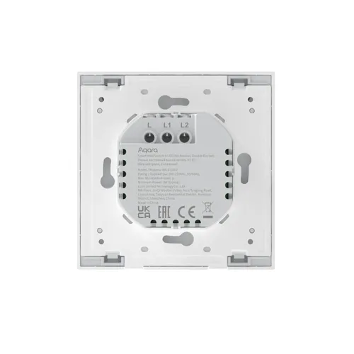 Aqara Wand-Doppelschalter H1 | Schaltmodul | ohne Neutral, Zigbee 3.0, EU, WS-EUK02 Głębokość produktu86