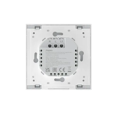 Aqara Wall Single Switch H1 | Przełącznik | z Neutral, Zigbee 3.0, EU, WS-EUK03 Głębokość produktu37,5