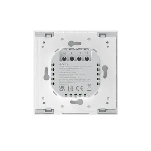 Aqara Wall Double Switch H1 | Anahtar modülü | nötr ile, Zigbee 3.0, EU, WS-EUK04 Głębokość produktu37,5