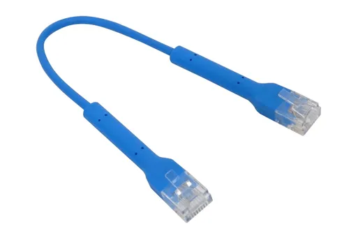 Ubiquiti U-Cable-Patch-RJ45-BL | Ethernet Patchkabel | UniFi Kabel, RJ45, 0,1m, Blau Kabel do montażuWewnątrz budynków
