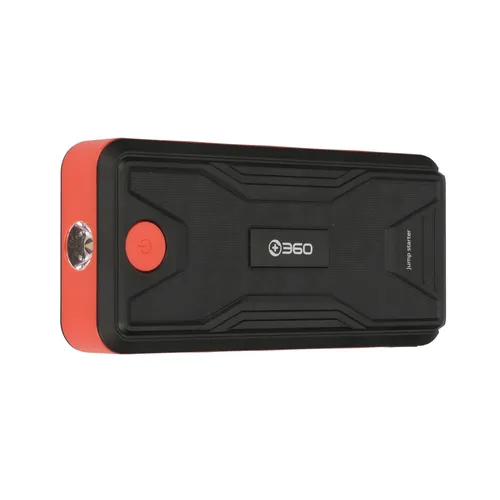 360 D6H Jump Starter Kit | Avviatore di emergenza per auto | Power Bank portatile, Powerbank, 10000 mAh, 2x USB, torcia a LED 2