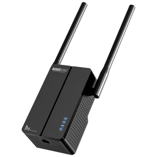 Totolink EX1800T | Amplificador de sinal WiFi | AC1800, Dual Band, Wi-Fi 6, 1x RJ45 100Mb / s, 2x 5dBi Standardy sieci bezprzewodowejIEEE 802.11b