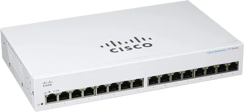 Cisco CBS110-16T | Switch | 16x RJ45 1000Mb/s, Desktop, Rack, Neovladatelný Standard sieci LANGigabit Ethernet 10/100/1000 Mb/s