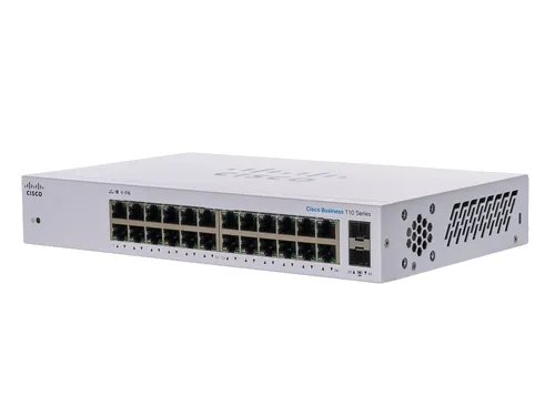 Cisco CBS110-24T | Switch | 24x RJ45 1000Mb/s, Desktop, Rack, unverwaltet Ilość portów LAN24x [10/100/1000M (RJ45)]
