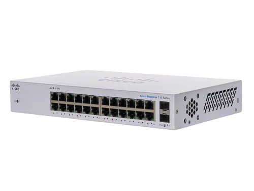 Cisco CBS110-24T | Switch | 24x RJ45 1000Mb/s, Desktop, Rack, Unmanaged Ilość portów LAN24x [10/100/1000M (RJ45)]
