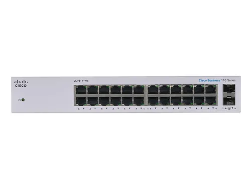 CISCO CBS110-24T 24-PORT 10/100/1000 SWITCH, UNMANAGED Standard sieci LANGigabit Ethernet 10/100/1000 Mb/s