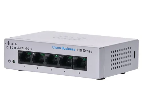 Cisco CBS110-5T-D | Switch | 5x RJ45 1000Mb/s, Desktop, Neovladatelný Ilość portów LAN5x [10/100/1000M (RJ45)]
