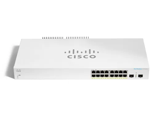 CISCO CBS220-16P-2G 16-PORT 10/100/1000 POE SWITCH, 2X SFP, 130W Ilość portów LAN2x [1G (SFP)]
