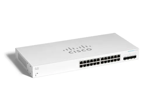 Cisco CBS220-24T-4G | Switch | 24x RJ45 1000Mb/s, 4x SFP, Desktop, Rack Ilość portów LAN24x [10/100/1000M (RJ45)]
