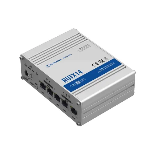 Teltonika RUTX14 | Profesjonalny przemysłowy router 4G LTE | Cat 12, Dual Sim, 1x Gigabit WAN, 4x Gigabit LAN, WiFi 802.11 AC Wave 2 Częstotliwość pracyDual Band (2.4GHz, 5GHz)
