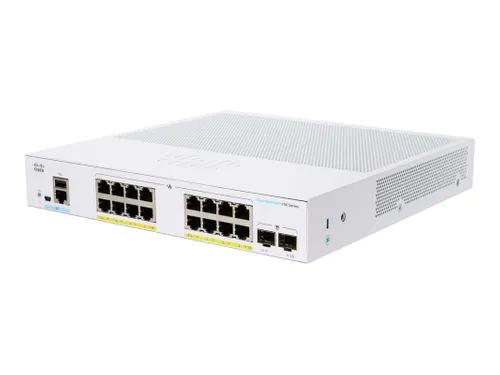 Cisco CBS250-16P-2G | Switch | 16x RJ45 1000Mb/s PoE, 2x SFP, Desktop, Rack, 120W Ilość portów LAN2x [1G (SFP)]
