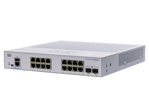 Cisco CBS250-16T-2G | Switch | 16x RJ45 1000Mb/s, 2x SFP, Desktop, Rack Ilość portów LAN2x [1G (SFP)]
