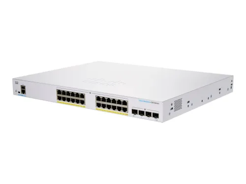 Cisco CBS250-24P-4G | Switch | 24x RJ45 1000Mb/s PoE, 4x SFP, Rack, 195W Ilość portów LAN24x [10/100/1000M (RJ45)]
