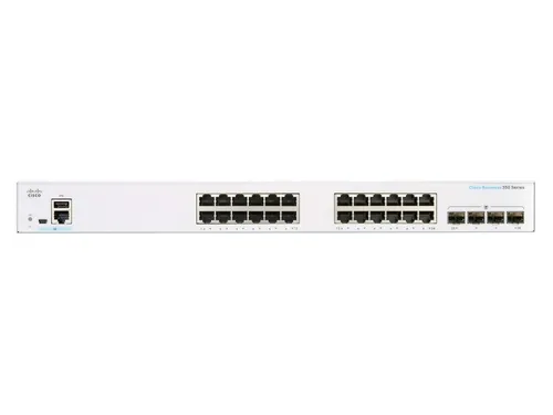 Cisco CBS250-24T-4X | Switch | 24x RJ45 1000Mb/s, 4x SFP+, Rack Ilość portów LAN4x [10G (SFP+)]
