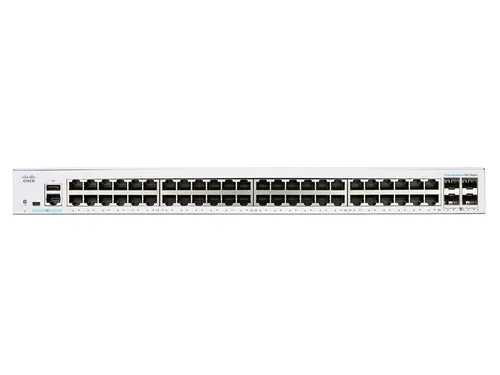 Cisco CBS250-48T-4X | Switch | 48x RJ45 1000Mb/s, 4x SFP+, Rack Ilość portów LAN4x [10G (SFP+)]
