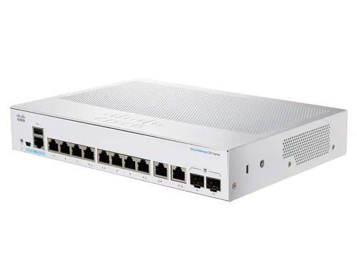 Cisco CBS250-8T-E-2G | Switch | 8x RJ45 1000Mb/s PoE, 2x RJ45/SFP Combo Ilość portów LAN8x [10/100/1000M (RJ45)]
