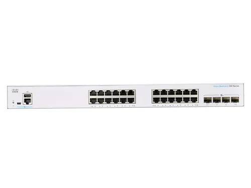 Cisco CBS350-24T-4X | Switch | 24x RJ45 1000Mb/s, 4x SFP+, Rack Ilość portów LAN4x [10G (SFP+)]
