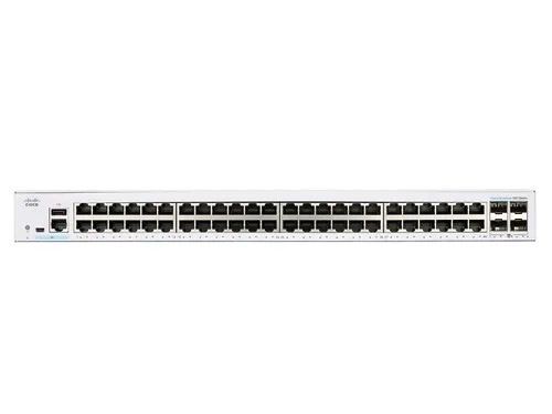 Cisco CBS350-48T-4G | Switch | 48x RJ45 1000Mb/s, 4x SFP, Rack Ilość portów LAN48x [10/100/1000M (RJ45)]
