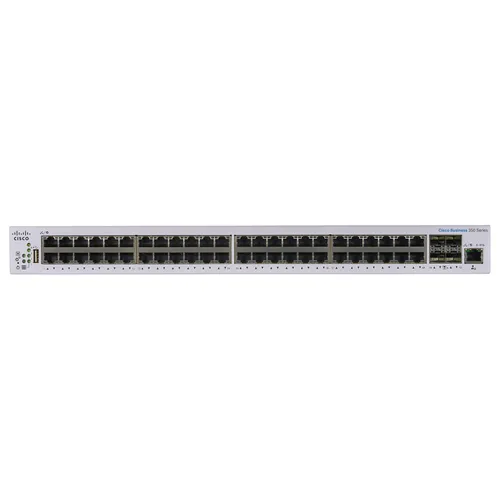 Cisco CBS350-48T-4X | Switch | 48x RJ45 1000Mb/s, 4x SFP+, Rack Ilość portów LAN48x [10/100/1000M (RJ45)]
