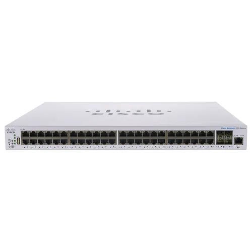Cisco CBS350-48T-4X | Switch | 48x RJ45 1000Mb/s, 4x SFP+, Rack Standard sieci LANGigabit Ethernet 10/100/1000 Mb/s