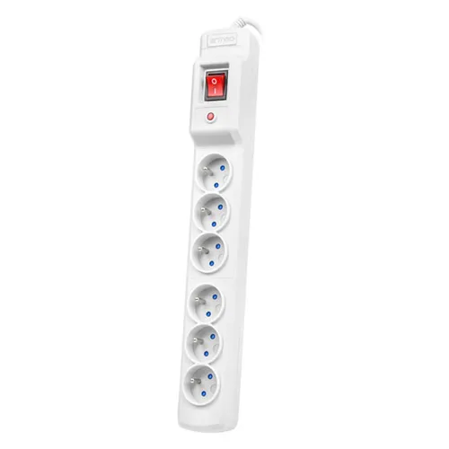 Armac Multi M6 | Presa multipla | sistema anti-sovratensione, 6 prese, cavo 5m, grigio Długość5m