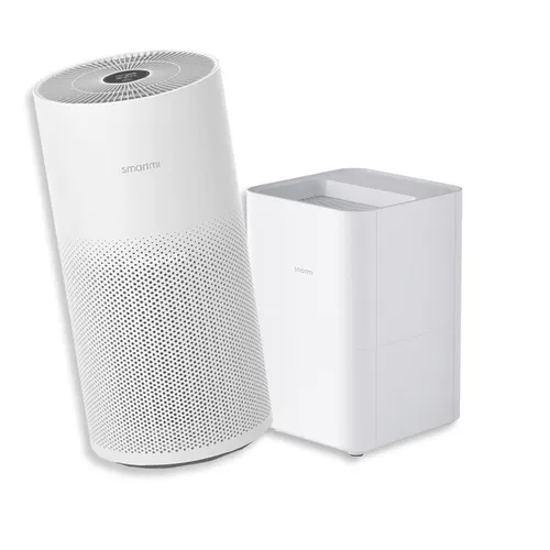 SmartMi Air Purifier White + SmartMi Pure Evaporative Air Humidifier | Set | Purificador de aire + Humidificador de aire 0