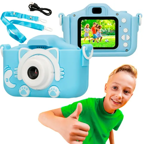 Extralink Kids Camera H27 Single Niebieski | Aparat cyfrowy | 1080P 30fps, wyświetlacz 2.0" Baterie w zestawieTak