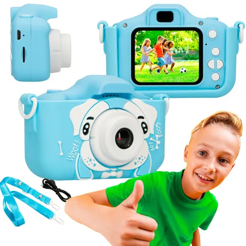 Extralink Kids Camera H28 Single Modrý | Digitální fotoaparát | 1080P 30fps, displej 2.0" Baterie w zestawieTak