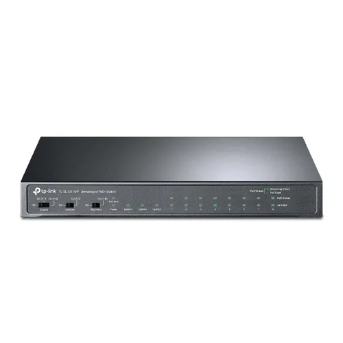 TP-Link TL-SL1311MP | Switch | 8x RJ45 100Mb/s, 2x RJ45 1000Mb/s, 1x SFP, Desktop, No gestionado Ilość portów LAN8x [10/100M (RJ45)]

