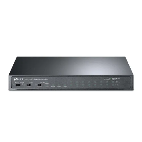 TP-Link TL-SL1311MP | Switch | 8x RJ45 100Mb/s, 2x RJ45 1000Mb/s, 1x SFP, Desktop, Unverwaltet Ilość portów LAN8x [10/100M (RJ45)]
