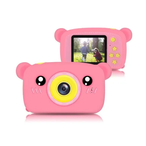 Extralink Kids Camera H25 Růžový | Digitální fotoaparát | 1080P 30fps, displej 2.0" Diody LEDZasilanie
