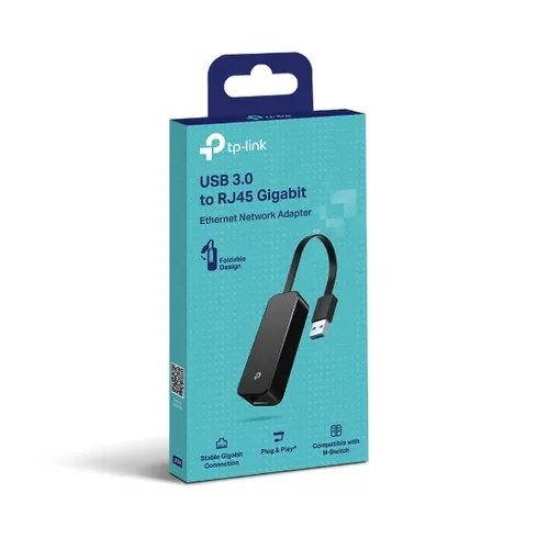 TP-LINK UE306 USB 3.0 TO GIGABIT ETHERNET RJ45 10/100/1000MBPS Format złącza USBProsty