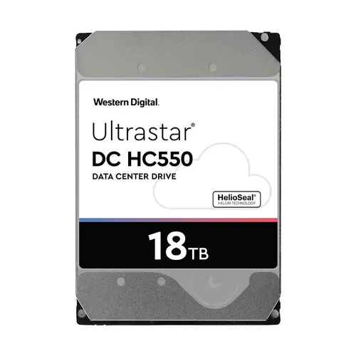 WD Ultrastar DC HC550 SE NP3 18 TB SATA | Disco duro | para centros de datos, 7200 rpm, 512 MB de caché Cykle start/stop600000