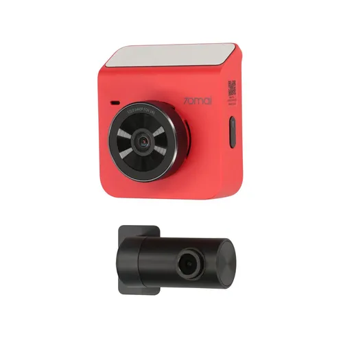 70mai Dash Cam A400 + RC09 Rosso | Fotocamera da cruscotto | 1440p + 1080p, GPS, WiFi 0