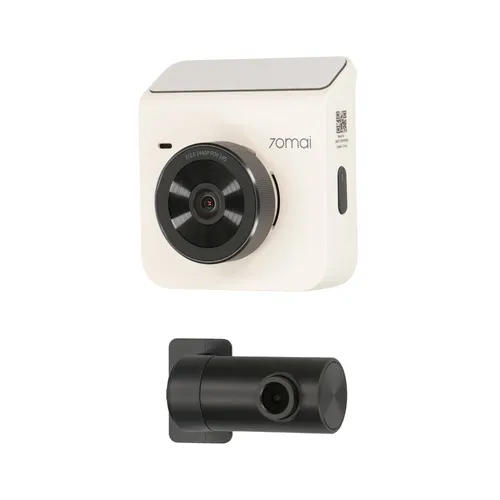70mai Dash Cam A400 + RC09 White | Dash Camera | 1440p + 1080p, GPS, WiFi 0