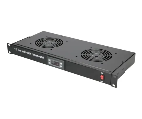 Extralink | Pannello ventola | 19", 2 ventole, con termostato Materiał obudowyMetal