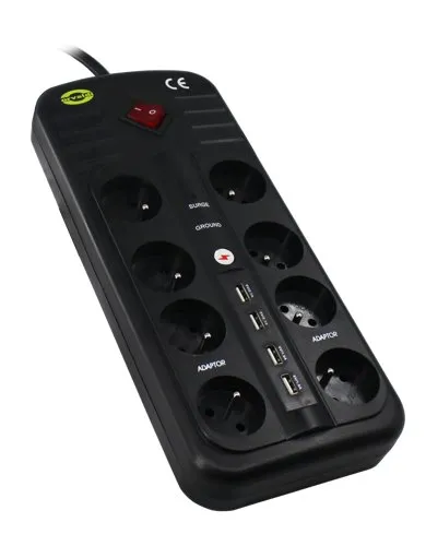 ORVALDI ORV-8PL 4XUSB2.0 SURGE PROTECTOR Długość3m