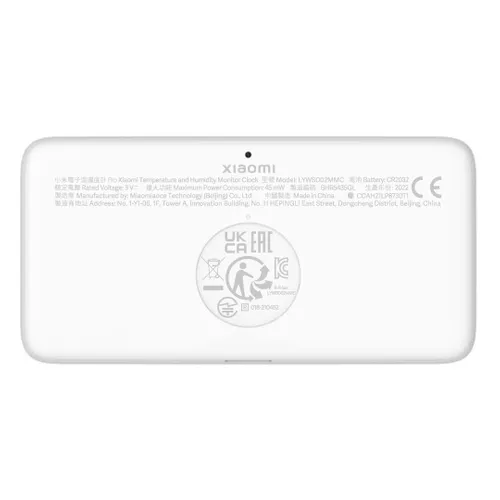 Xiaomi Mi Temperature & Humidity Monitor Pro | Misuratore di temperatura e umidita wireless | Display a LED PrzeznaczenieWewnętrzna