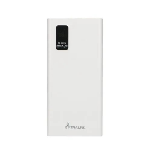 Extralink EPB-067W 10000mAh Bílý | Powerbank | Power bank, Fast Charging, USB-C interfejs wejściaMicro-USB + USB Type-C