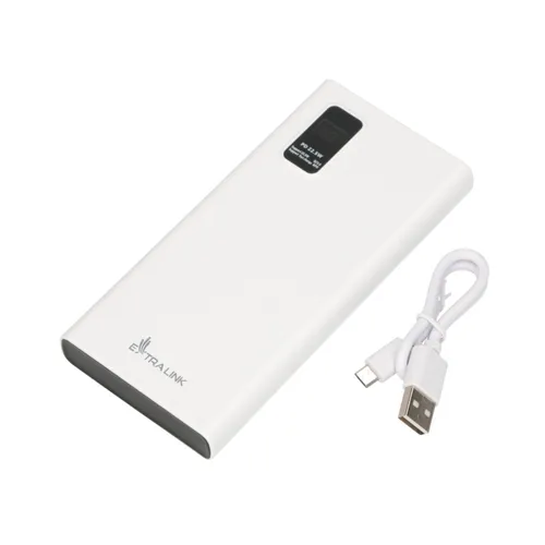 Extralink EPB-067W 10000mAh Белый | Powerbank | Power bank, Fast Charging, USB-C Kompatybilność ładowarkiTelefon komórkowy/Smartfon, Tablet