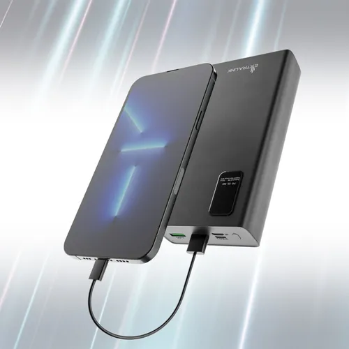 Extralink EPB-068 20000mAh Černá | Powerbank | Power bank, Fast Charging, USB-C Porty wyjścia USB A2