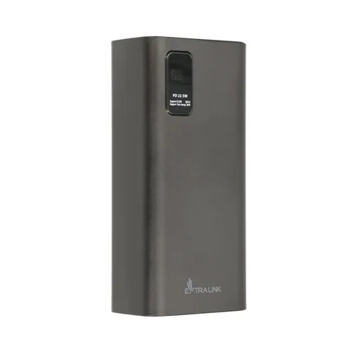 Extralink EPB-069 30000mAh Black | Powerbank | Power bank, Fast Charging, USB-C interfejs wejściaMicro-USB + USB Type-C
