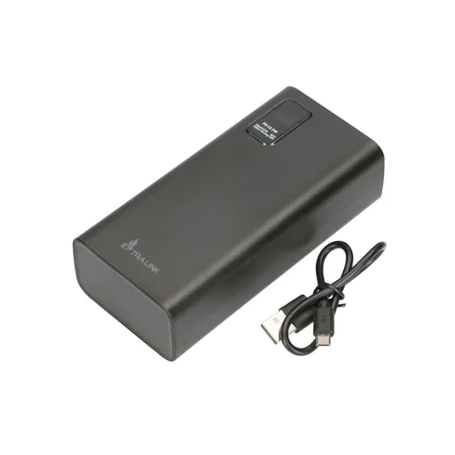 Extralink EPB-069 30000mAh Czarny | Powerbank | Power bank, Fast Charging, USB-C Moc wyjściowa portu 322,5