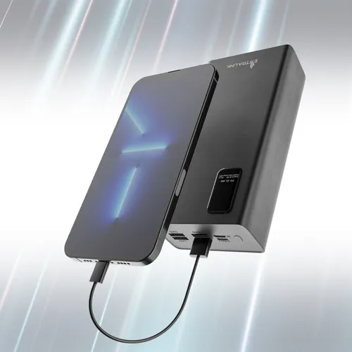 Extralink EPB-069 30000mAh Black | Powerbank | Power bank, Fast Charging, USB-C Napięcie5-12