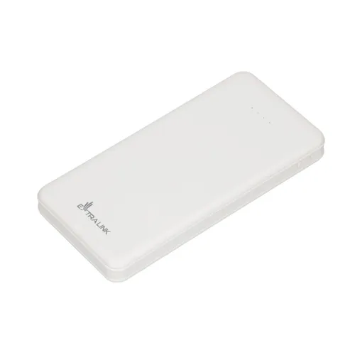 Extralink EPB-078W 10000mAh Bianco | Powerbank | Power bank, USB-C interfejs wejściaMicro-USB + USB Type-C